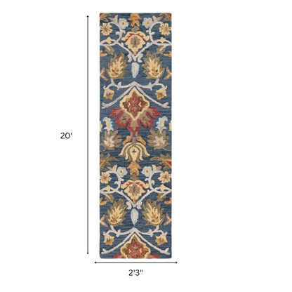 Tufted Wool Area Rug – Luxurious Floral Design