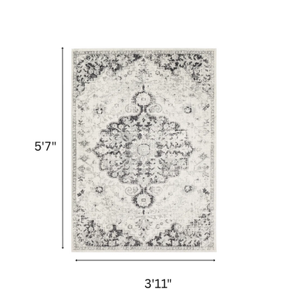 Timeless Traditional Woven Area Rug – Machine-Woven Polypropylene, Medium Pile, Durable and Easy to Clean
