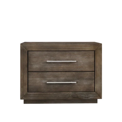 Rustic Mountain Retreat: Solid Wood Platform 4-Piece Bedroom Set – Low-Profile Bed, 9-Drawer Dresser, Nightstand, and Optional 5-Drawer Chest, Crafted from Pine Wood with Warm Finish and Natural Grain Variations for Cozy, Casual Elegance