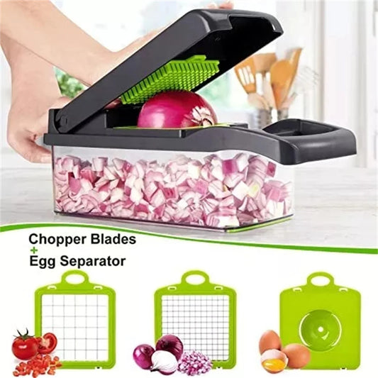 14 in 1 Fruit Vegetable Slicer Cutter Food Onion Veggie Dicer Chopper Kitchen