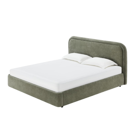 Premium Upholstered Aurora Lift-Up Storage Bed with Elegant Boucle Performance Fabric, Plush Foam-Padded Headboard, and Spacious Under-Bed Storage for a Clutter-Free Bedroom