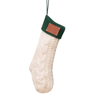 Knitted Christmas Stocking with Ribbed Cuff – Cozy Holiday Design