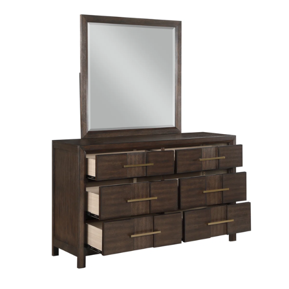 Elegant Platform Storage 4-Piece Queen Bedroom Set – Timeless Design with Modern Functionality, Includes Bed, Dresser, Mirror, and Nightstand