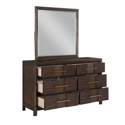 Elegant Platform Storage 4-Piece Queen Bedroom Set – Timeless Design with Modern Functionality, Includes Bed, Dresser, Mirror, and Nightstand