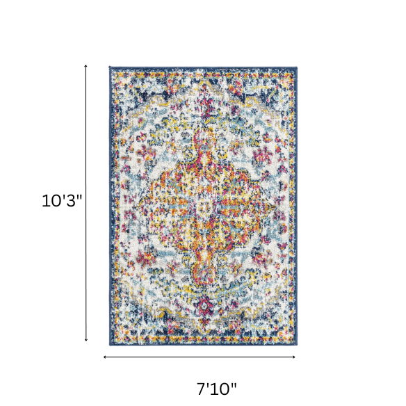 Timeless Traditional Woven Area Rug – Machine-Woven Polypropylene, Medium Pile, Durable and Easy to Clean