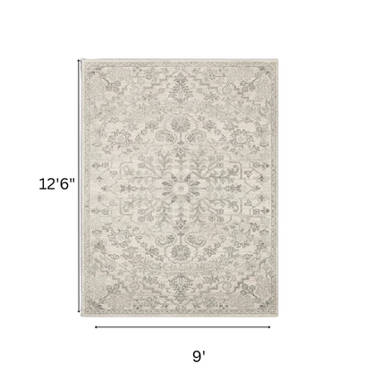 Timeless Traditional Woven Area Rug – Machine-Woven Polypropylene, Medium Pile, Durable and Easy to Clean