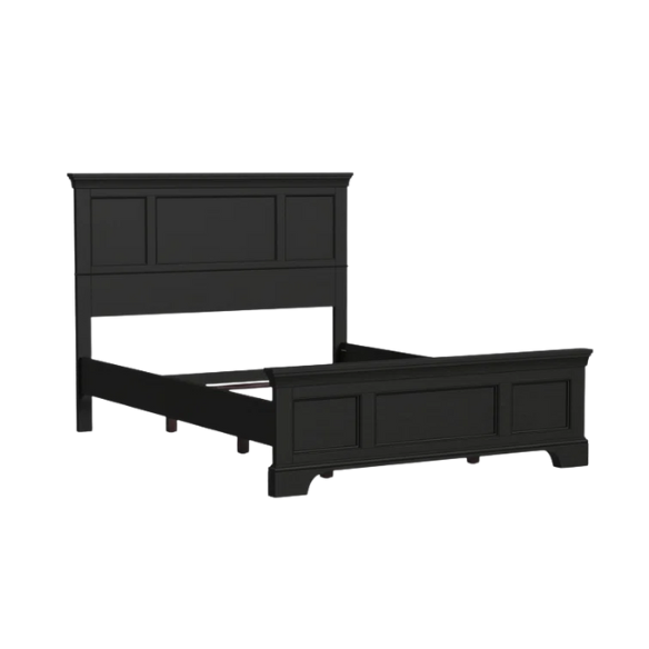 Queen Size Solid Wood Bed with Polished Finish and Classic Design