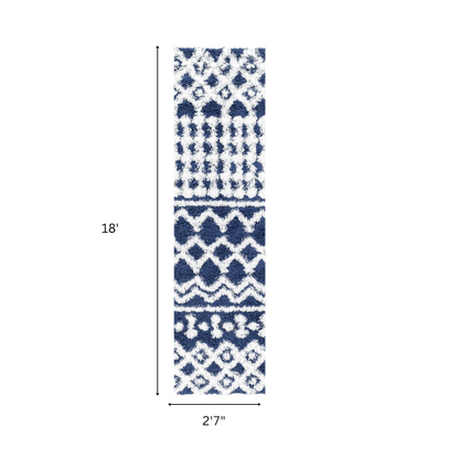 Soft Cozy Woven Shag Bohemian Tribal Area Rug