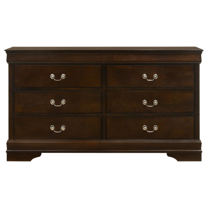 5-Piece Queen Bedroom Set with Brown Dovetail Construction and Timeless Design
