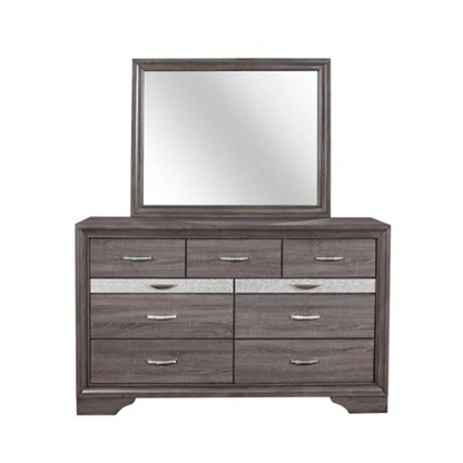 Visually Stunning Panel Configurable Bedroom Set – Clean Modern Design with Timeless Gray Finish, Melamine Detailing, Panel Headboard, and Spacious Footboard Drawers – Perfect for Creating a Serene and Stylish Bedroom Retreat