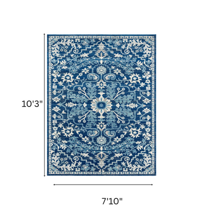 Timeless Traditional Woven Area Rug – Machine-Woven Polypropylene, Medium Pile, Durable and Easy to Clean