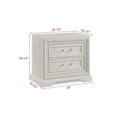 5-Piece Cream Panel Bedroom Set – Timeless Elegance and Tranquil Charm with Elegant Detailing and Durable Craftsmanship