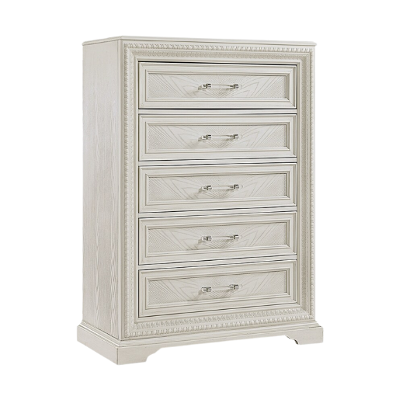 5-Piece Cream Panel Bedroom Set – Serene and Elegant Design for a Tranquil, Timeless Retreat