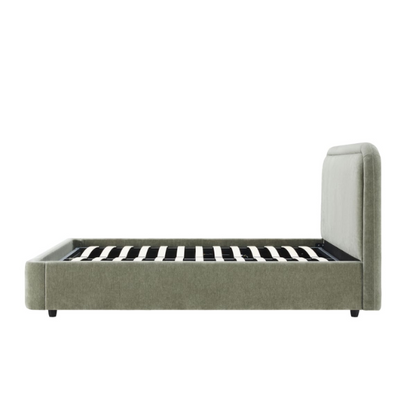 Premium Upholstered Aurora Lift-Up Storage Bed with Elegant Boucle Performance Fabric, Plush Foam-Padded Headboard, and Spacious Under-Bed Storage for a Clutter-Free Bedroom