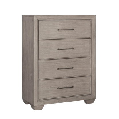 5-Piece  Wood Bedroom Set with Upholstered Panel Bed, Dresser, Mirror, and Nightstand