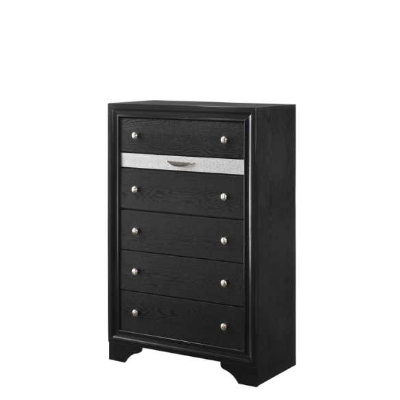 Elegant Full Size 5-Piece Bedroom Set – Featuring a Beautifully Crafted Headboard and Two Functional Storage Drawers for Added Convenience