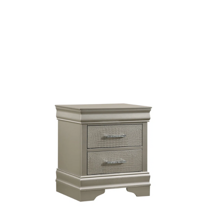 Luxurious 4-Piece Full Double Bedroom Set – Glamorous Faux Leather Design with Elegant Detailing