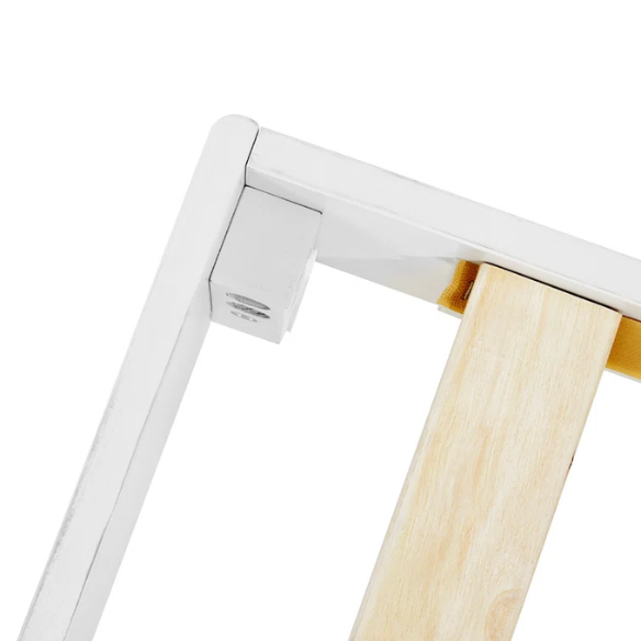 Solid Wood Platform King Size Bed with Headboard – Rustic Wood Frame with Steel Reinforcement for Ultimate Stability and Comfort