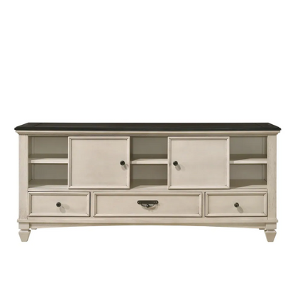 Elegant 5-Piece Cream and Brown Modern Wood Panel Bedroom Set with Intricate Detailing