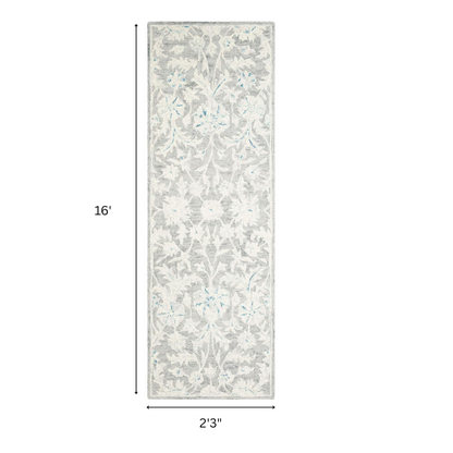 Tufted Wool Area Rug – Luxurious Floral Design