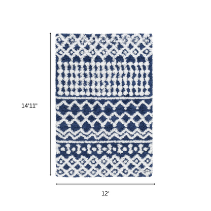Soft Cozy Woven Shag Bohemian Tribal Area Rug