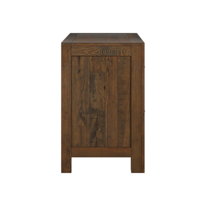 Weathered Oak Queen Bed with Solid Wood Standard Bedroom Set – Timeless, Durable, and Stylish