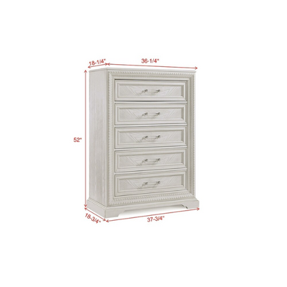 5-Piece Cream Panel Bedroom Set – Serene and Elegant Design for a Tranquil, Timeless Retreat