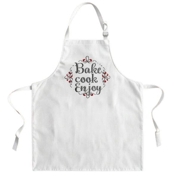 Bake Cook Enjoy Embroidered Kitchen Apron