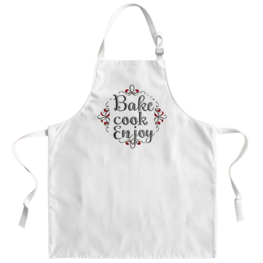 Bake Cook Enjoy Embroidered Kitchen Apron