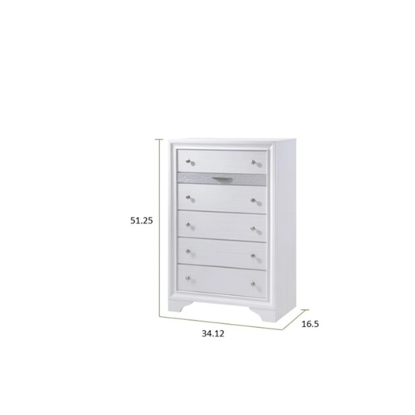 Elegant Full Size 5-Piece Bedroom Set – Featuring a Beautifully Crafted Headboard and Two Functional Storage Drawers for Added Convenience