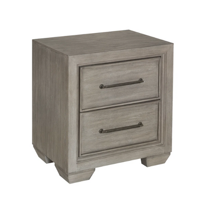 5-Piece  Wood Bedroom Set with Upholstered Panel Bed, Dresser, Mirror, and Nightstand
