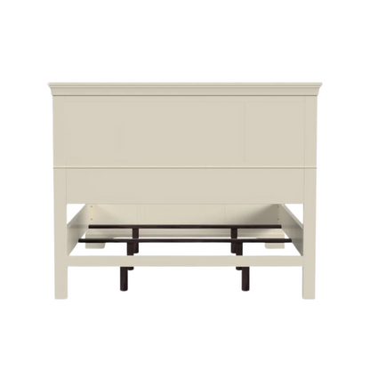 Queen Size Solid Wood Bed with Polished Finish and Classic Design