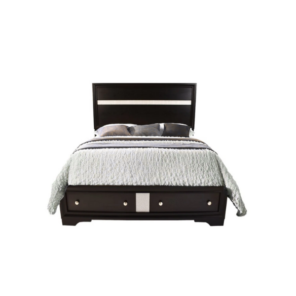 Elegant Full Size 5-Piece Bedroom Set – Featuring a Beautifully Crafted Headboard and Two Functional Storage Drawers for Added Convenience