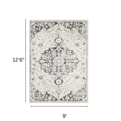 Timeless Traditional Woven Area Rug – Machine-Woven Polypropylene, Medium Pile, Durable and Easy to Clean
