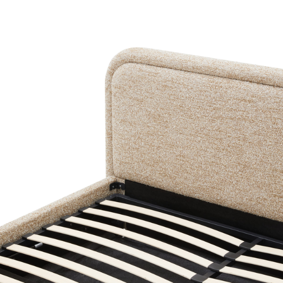 Premium Upholstered Aurora Lift-Up Storage Bed with Elegant Boucle Performance Fabric, Plush Foam-Padded Headboard, and Spacious Under-Bed Storage for a Clutter-Free Bedroom