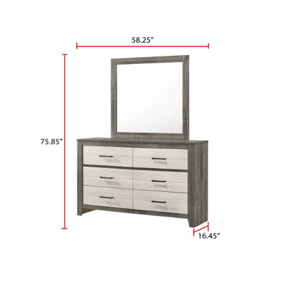 Stylish 6-Piece LED Platform Queen Bedroom Set in Cream and Brown – Modern Elegance with Ambient Lighting
