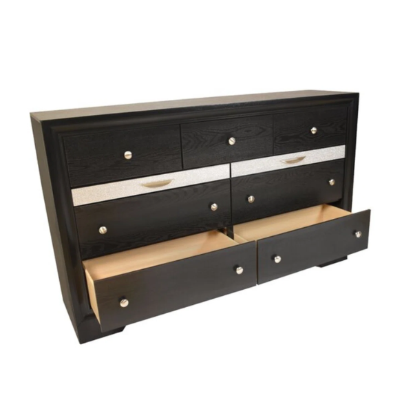 Elegant Full Size 5-Piece Bedroom Set – Featuring a Beautifully Crafted Headboard and Two Functional Storage Drawers for Added Convenience