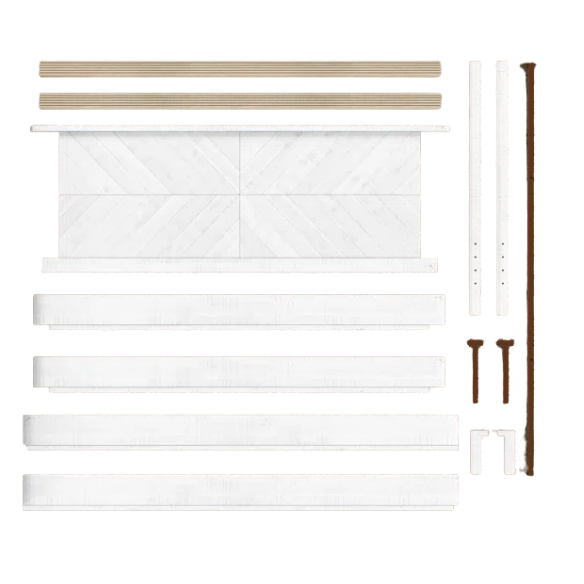 Solid Wood Platform King Size Bed with Headboard – Rustic Wood Frame with Steel Reinforcement for Ultimate Stability and Comfort