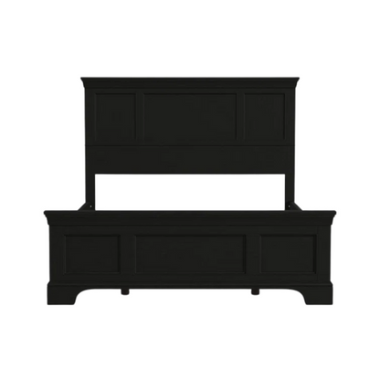 Queen Size Solid Wood Bed with Polished Finish and Classic Design