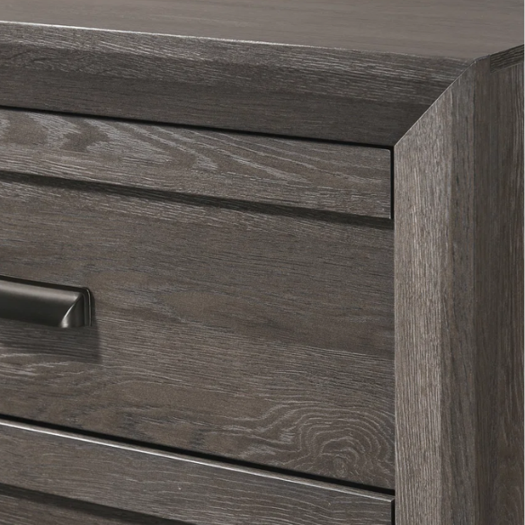 Panel Bedroom Set Special 5-Piece Queen Set – Timeless Elegance with Rich Brown Finish, Decorative Details, and Ample Storage