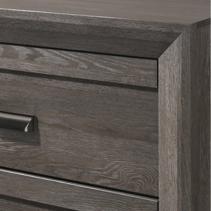 Panel Bedroom Set Special 5-Piece Queen Set – Timeless Elegance with Rich Brown Finish, Decorative Details, and Ample Storage