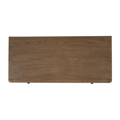 4-Piece Queen Bedroom Set with Panel Bed, 2 Nightstands, and Chest – Medium Brown Oak Finish