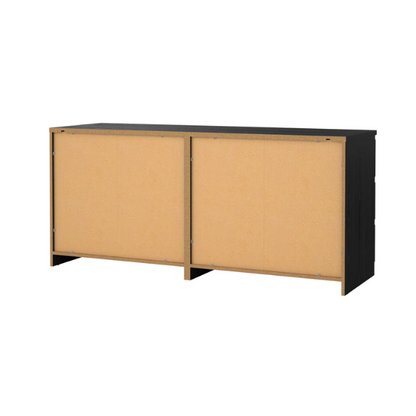 Versatile 60.5" 6-Drawer Double Dresser with Smooth Metal Glides and Clean-Lined Silhouette