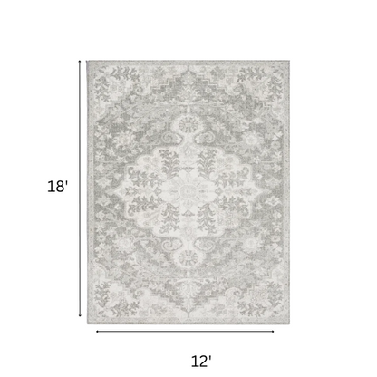 Timeless Traditional Woven Area Rug – Machine-Woven Polypropylene, Medium Pile, Durable and Easy to Clean
