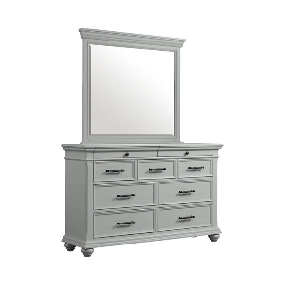 Classic & Functional King Size 5-Piece Bedroom Set: Solid Poplar & Engineered Wood Construction