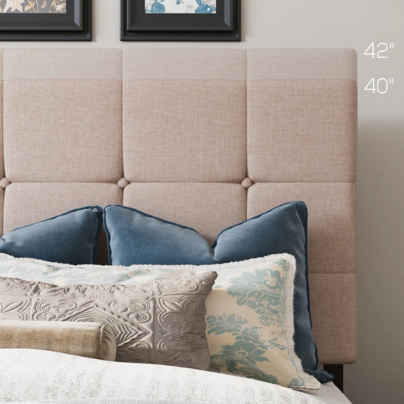 King Size Upholstered Platform Bed with Storage Drawers, Padded Headboard, and Sophisticated Button Tufting