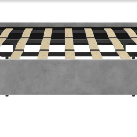 King Size Upholstered Wingback Platform Bed – Luxe Velvet Headboard with Vertical Tufting, Mid-Century Modern Design, and Space-Saving Wooden Frame