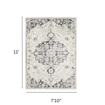 Timeless Traditional Woven Area Rug – Machine-Woven Polypropylene, Medium Pile, Durable and Easy to Clean