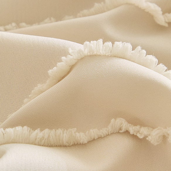 Luxurious Tufted Duvet Cover Set – Queen Size | Striped Textured Boho Bedding | Ultra-Soft Washed Microfiber | 3-Piece Set