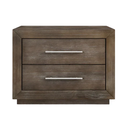 Rustic Mountain Retreat: Solid Wood Platform 4-Piece Bedroom Set – Low-Profile Bed, 9-Drawer Dresser, Nightstand, and Optional 5-Drawer Chest, Crafted from Pine Wood with Warm Finish and Natural Grain Variations for Cozy, Casual Elegance